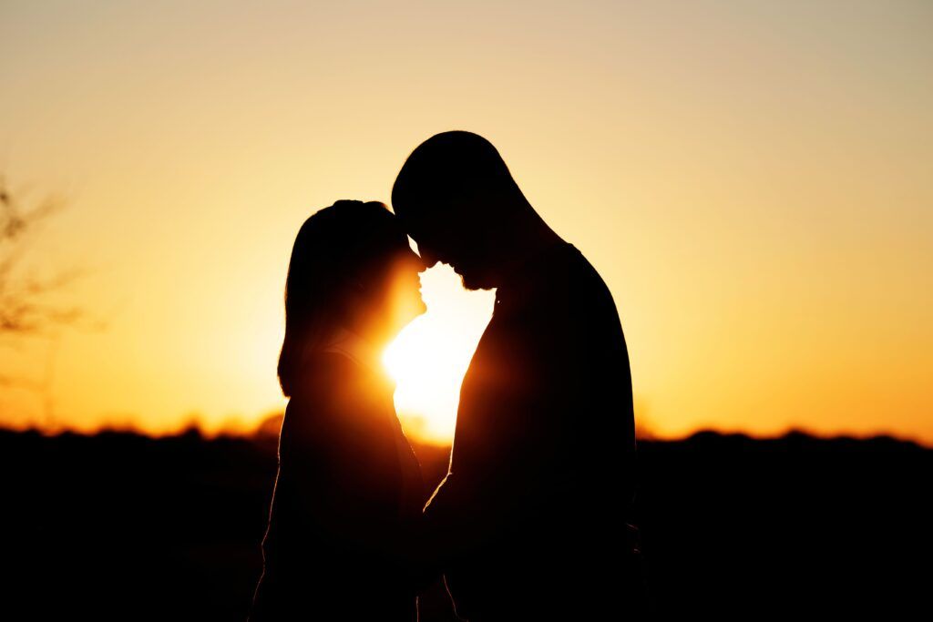 Janie and Jared at sunset